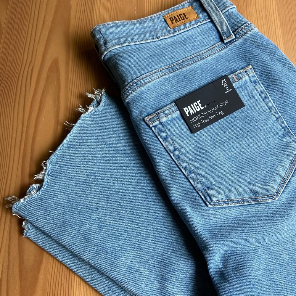 Paige Hoxton Slim Crop High Rise Denim